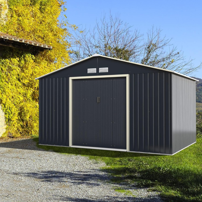 Costway Gerätehaus Metall mit 4 Luftschlitzen & Schiebetür Geräteschuppen abschließbar 340 x 255 x 210 cm Outdoor (Nur Gerätehaus) Costway Gerätehaus Metall mit 4 Luftschlitzen & Schiebetür Geräteschuppen abschließbar 340 x 255 x 210 cm Outdoor (Nur Gerätehaus)
