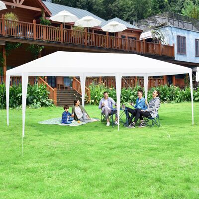 Costway Gartenpavillon mit 4 abnehmbaren Seitenwänden - UV- und Regenschutz - 3x6m Costway Gartenpavillon mit 4 abnehmbaren Seitenwänden - UV- und Regenschutz - 3x6m