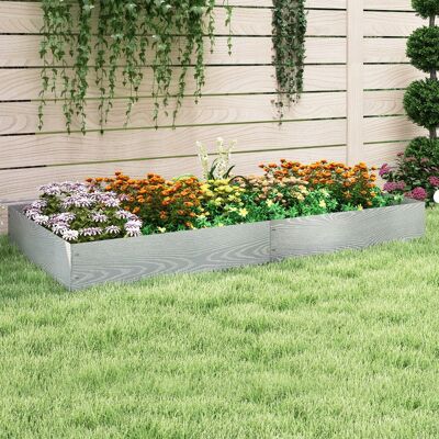 Costway 6-teilige Rasenkante aus Verzinkt Metall Mähkante Beetumrandung DIY Hochbeet Gartenbeet 110 x 22 cm Costway 6-teilige Rasenkante aus Verzinkt Metall Mähkante Beetumrandung DIY Hochbeet Gartenbeet 110 x 22 cm