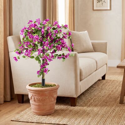 Costway 2er Set Künstliche Blumen mit Erdspieß Künstliche Bougainvillea für Veranda & Garten Costway 2er Set Künstliche Blumen mit Erdspieß Künstliche Bougainvillea für Veranda & Garten