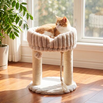 Costway Katzenbaum Plüsch Kratzbaum mit Liegeplattform & Sisalstämmen Kletterturm 40 x 40 x 50,5 cm Beige Costway Katzenbaum Plüsch Kratzbaum mit Liegeplattform & Sisalstämmen Kletterturm 40 x 40 x 50,5 cm Beige