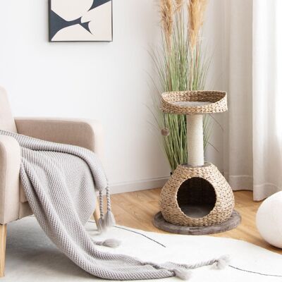 Costway Katzenbaum - Natürlicher Sisal, Höhle & Bett Costway Katzenbaum - Natürlicher Sisal, Höhle & Bett