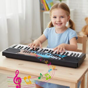 Costway 49 Tasten Kinder Klavier Keyboard mit 8 Rhythmen & 8 Klängen Tragbares Elektrisches Keyboard Schwarz Costway 49 Tasten Kinder Klavier Keyboard mit 8 Rhythmen & 8 Klängen Tragbares Elektrisches Keyboard Schwarz
