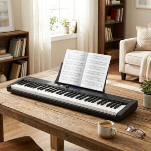 Costway 61 Tasten Klavier Keyboard Elektronisches Keyboard Set mit höhenverstellbarem Ständer Schwarz Costway 61 Tasten Klavier Keyboard Elektronisches Keyboard Set mit höhenverstellbarem Ständer Schwarz