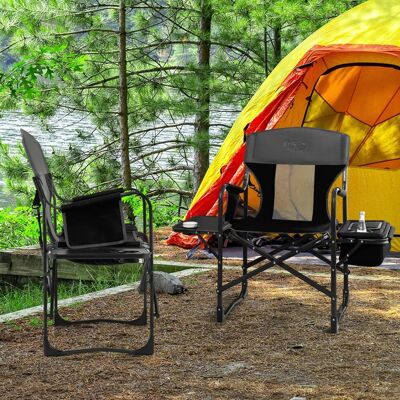 Costway Campingstuhl mit Seitentisch Kühltasche & Aufbewahrungstasche 113 x 56 x 98 cm Schwarz Costway Campingstuhl mit Seitentisch Kühltasche & Aufbewahrungstasche 113 x 56 x 98 cm Schwarz