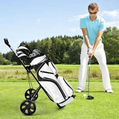 Costway Klappbarer Golf Trolley aus Stahl mit Scorecardhalter 2 Rad Golftrolley Golf Bag Push Cart Schwarz Costway Klappbarer Golf Trolley aus Stahl mit Scorecardhalter 2 Rad Golftrolley Golf Bag Push Cart Schwarz