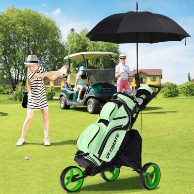 Costway Golf Trolley 3 Rad Golftrolley Golfwagen Golf Klappbar 121 x 70 x 99,5-114,5cm Costway Golf Trolley 3 Rad Golftrolley Golfwagen Golf Klappbar 121 x 70 x 99,5-114,5cm