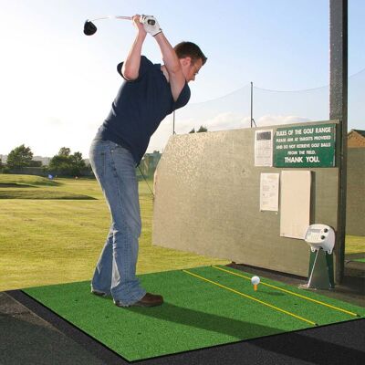 Costway Golf Schlagmatte 2 Gummi Tees & 2 Ausrichtungsstäbe & 6 Abschlagpositionen 152 x 117 cm 27 mm Dicke Costway Golf Schlagmatte 2 Gummi Tees & 2 Ausrichtungsstäbe & 6 Abschlagpositionen 152 x 117 cm 27 mm Dicke