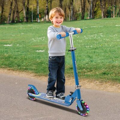 Costway Roller Kinder klappbar Kinderroller mit LED-Räder Lenker Ständer & Tragegurt Scooter Blau Costway Roller Kinder klappbar Kinderroller mit LED-Räder Lenker Ständer & Tragegurt Scooter Blau