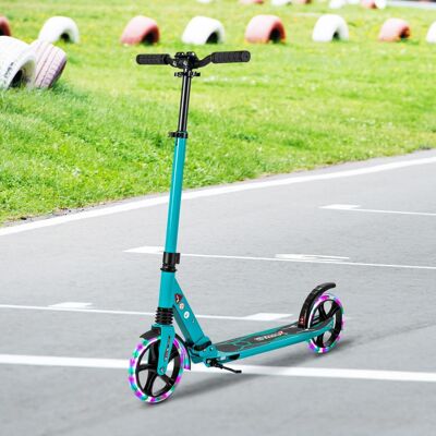 Costway Kinder Roller klappbar mit Leuchten Scooter höhenverstellbar mit Tragegurt Türkis Costway Kinder Roller klappbar mit Leuchten Scooter höhenverstellbar mit Tragegurt Türkis