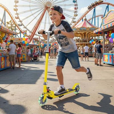 Costway Scooter Roller Tretroller Kinderroller Cityroller klappbar bis 70KG Gelb Costway Scooter Roller Tretroller Kinderroller Cityroller klappbar bis 70KG Gelb