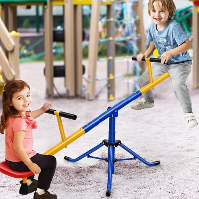 Costway 2 Sitzer Schaukelwippe Kinderwippe Metall Karussellwippe Schwenkbare Wippe 182 x 29 x 86 cm Bunt Costway 2 Sitzer Schaukelwippe Kinderwippe Metall Karussellwippe Schwenkbare Wippe 182 x 29 x 86 cm Bunt