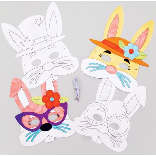 Baker Ross Masken zum Ausmalen Osterhasen (pro Set 8) Bastelaktivitäten zu Ostern