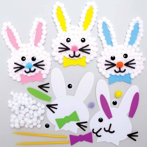 Baker Ross Osterhasen Pom Pom Bastelsets  (pro Set 5) Bastelaktivitäten zu Ostern