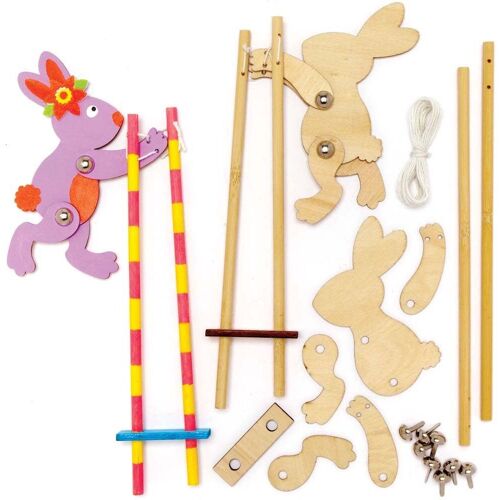 Baker Ross Osterhasen Holz Akrobat Bastelset  (pro Set 3) Bastelaktivitäten zu Ostern