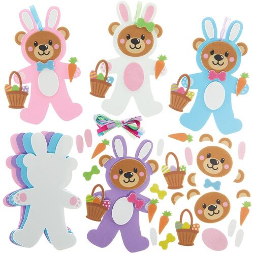 Baker Ross Osterhase Teddybär Mix & Match Dekorationssets  (Pro Set 8) Bastelaktivitäten zu Ostern