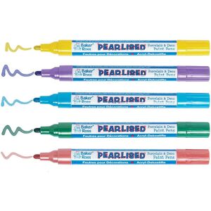 Baker Ross Stifte mit Acrylfarbe Perlmutt, Packung A (pro Set 5) Baker Ross Stifte mit Acrylfarbe Perlmutt, Packung A (pro Set 5)