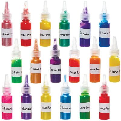 Baker Ross 3D Textilfarbe - Vorteilspack (pro Set 18) Farben Baker Ross 3D Textilfarbe - Vorteilspack (pro Set 18) Farben