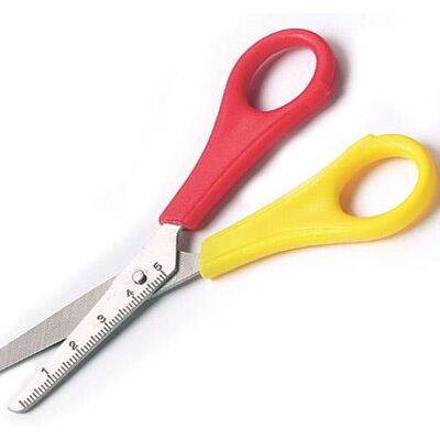 Baker Ross Rechtshänder Schere mit Lineal - 13cm Sicherheits Bastelwerkzeug Baker Ross Rechtshänder Schere mit Lineal - 13cm Sicherheits Bastelwerkzeug