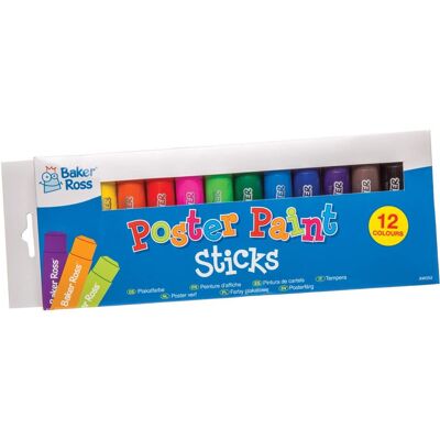 Baker Ross Plakat Malstifte in 12 Farben (pro Set 12) Farben Baker Ross Plakat Malstifte in 12 Farben (pro Set 12) Farben