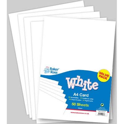Baker Ross Großpackung Bastelpappe in Weiß, DIN A4 (pro Set 50) Bastelbedarf Pappe & Papier Baker Ross Großpackung Bastelpappe in Weiß, DIN A4 (pro Set 50) Bastelbedarf Pappe & Papier