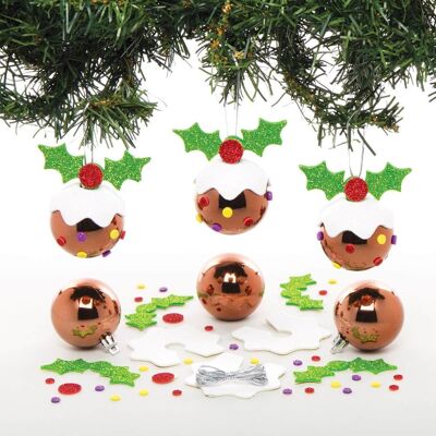 Baker Ross Bastelsets für Weihnachtspudding-Weihnachtskugeln (pro Set 6) Bastelaktivitäten zu Weihnachten Baker Ross Bastelsets für Weihnachtspudding-Weihnachtskugeln (pro Set 6) Bastelaktivitäten zu Weihnachten