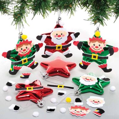 Baker Ross Weihnachtsmann & Elf Weihnachtskugeln (pro Set 6) Bastelaktivitäten zu Weihnachten Baker Ross Weihnachtsmann & Elf Weihnachtskugeln (pro Set 6) Bastelaktivitäten zu Weihnachten