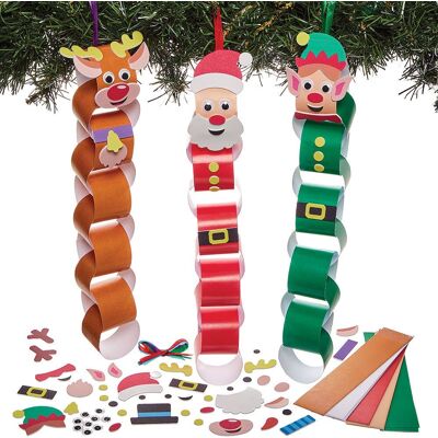 Baker Ross Papierketten mit Weihnachtsfiguren (pro Set 4) Baker Ross Papierketten mit Weihnachtsfiguren (pro Set 4)