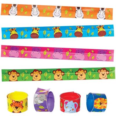 Baker Ross Dschungel-Kumpel-Schnapp-Armbänder (pro Set 8) Mitgebsel Baker Ross Dschungel-Kumpel-Schnapp-Armbänder (pro Set 8) Mitgebsel