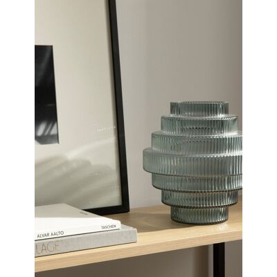 Loft Vase Glas Grau - Kenay Home Grau 7 cm x 13 cm Loft Vase Glas Grau - Kenay Home Grau 7 cm x 13 cm