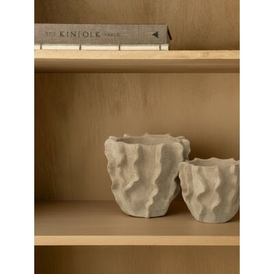 Cimm Übertopf beige groß - Kenay Home Braun 20 cm x 22 cm Cimm Übertopf beige groß - Kenay Home Braun 20 cm x 22 cm