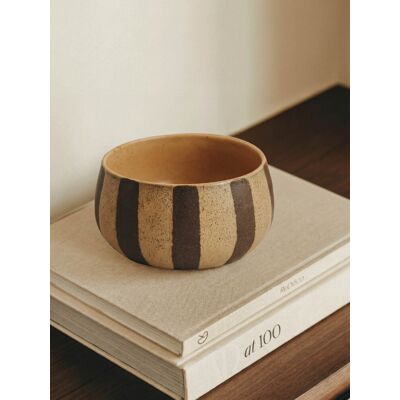 Dian Streifen-Vase - Kenay Home Braun x Dian Streifen-Vase - Kenay Home Braun x