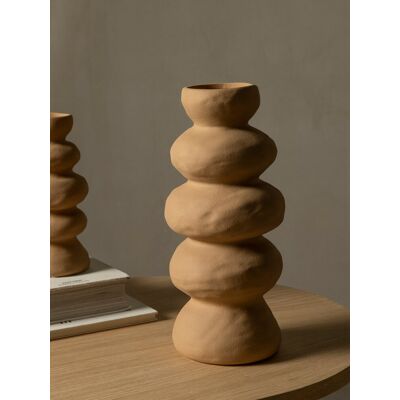 Sirios Vase Keramik Braun - Kenay Home Braun 30 cm x 13,5 cm Sirios Vase Keramik Braun - Kenay Home Braun 30 cm x 13,5 cm