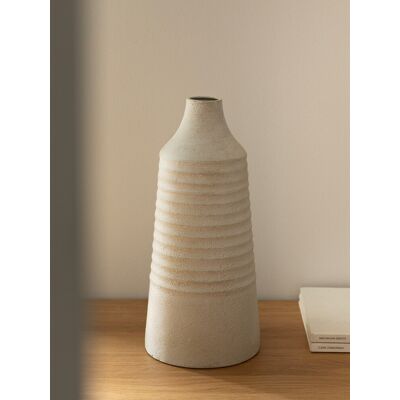 Grey Vase Metall Grau - Kenay Home Grau 36 cm x 16,5 cm Grey Vase Metall Grau - Kenay Home Grau 36 cm x 16,5 cm