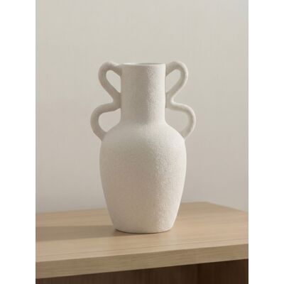 Courbe Vase weiß groß - Kenay Home Weiß 28,5 cm x 20,5 cm Courbe Vase weiß groß - Kenay Home Weiß 28,5 cm x 20,5 cm
