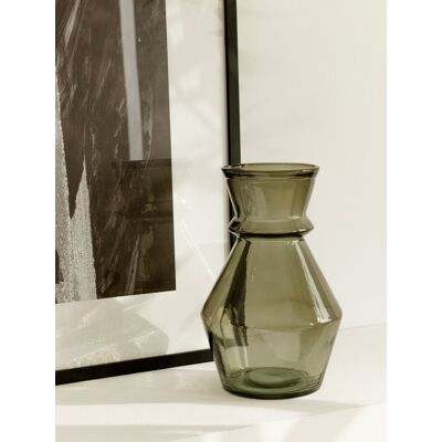 Shape Vase Glas Grau klein - Kenay Home Grau 25 cm x 16 cm Shape Vase Glas Grau klein - Kenay Home Grau 25 cm x 16 cm
