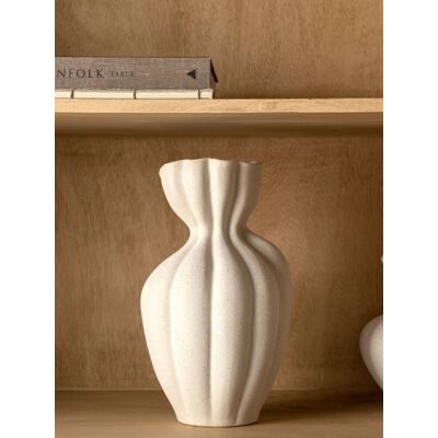 Capri Vase groß - Kenay Home Weiß 29,5 cm x 17,5 cm Capri Vase groß - Kenay Home Weiß 29,5 cm x 17,5 cm
