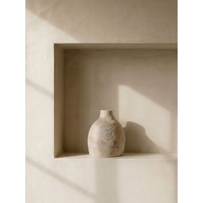 Porte Steinzeug-Vase beige klein - Kenay Home Beige 16 cm x 14 cm Porte Steinzeug-Vase beige klein - Kenay Home Beige 16 cm x 14 cm