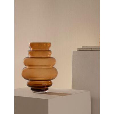 Atija Vase Glas Braun - Kenay Home Braun 24 cm x 18 cm Atija Vase Glas Braun - Kenay Home Braun 24 cm x 18 cm