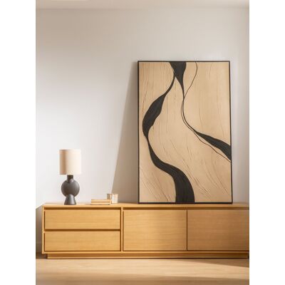 Threads Bild Schwarz - Kenay Home Schwarz 140 cm x 90 cm Threads Bild Schwarz - Kenay Home Schwarz 140 cm x 90 cm