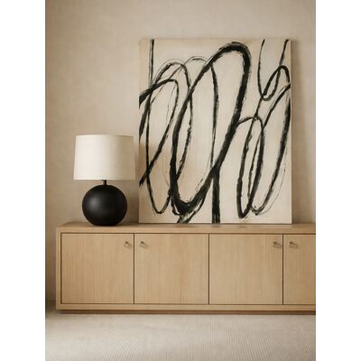 Fronde Bild 120x150 - Kenay Home Schwarz 150 cm x 120 cm Fronde Bild 120x150 - Kenay Home Schwarz 150 cm x 120 cm