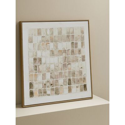 Tesse Gemälde 80x80 - Kenay Home Weiß 82 cm x 82 cm Tesse Gemälde 80x80 - Kenay Home Weiß 82 cm x 82 cm