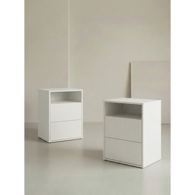 Hegas - Nightstand - White - 2-Schubladen Hegas - Nightstand - White - 2-Schubladen