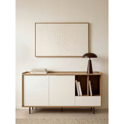 Nadine Sideboard 140 Weiß und Natur - Kenay Home Natur - Weiß 80 cm x 139,5 cm Nadine Sideboard 140 Weiß und Natur - Kenay Home Natur - Weiß 80 cm x 139,5 cm
