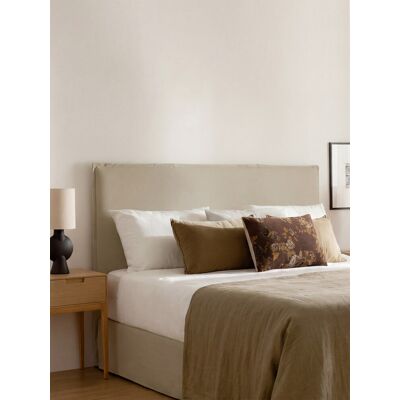 Plains gepolstertes Kopfteil mit abnehmbarem Bezug 180 beige - Kenay Home Beige 120 cm x 190 cm Plains gepolstertes Kopfteil mit abnehmbarem Bezug 180 beige - Kenay Home Beige 120 cm x 190 cm