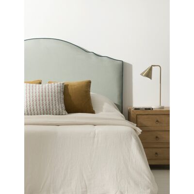 Silhouette Kopfteil gepolstert 150/160 Mint mit aquamariner Zierleiste - Kenay Home Minze 130 cm x 165 cm Silhouette Kopfteil gepolstert 150/160 Mint mit aquamariner Zierleiste - Kenay Home Minze 130 cm x 165 cm