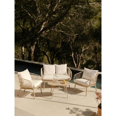 Madeira Gartenmöbel-Set in Beige - Kenay Home Beige 80 cm x 123 cm Madeira Gartenmöbel-Set in Beige - Kenay Home Beige 80 cm x 123 cm