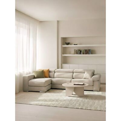 Dolmen Sofa Perlweiß Chaiselongue links - Kenay Home Beige 101 cm x 298 cm Dolmen Sofa Perlweiß Chaiselongue links - Kenay Home Beige 101 cm x 298 cm