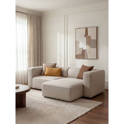 Fremont Sofa mit wendbarer Récamiere 250 cm Farbe Beige - Kenay Home Beige 70 cm x 250 cm Fremont Sofa mit wendbarer Récamiere 250 cm Farbe Beige - Kenay Home Beige 70 cm x 250 cm