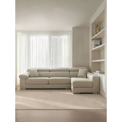 Dolmen Sofa Perlweiß Chaiselongue rechts - Kenay Home Beige 101 cm x 298 cm Dolmen Sofa Perlweiß Chaiselongue rechts - Kenay Home Beige 101 cm x 298 cm